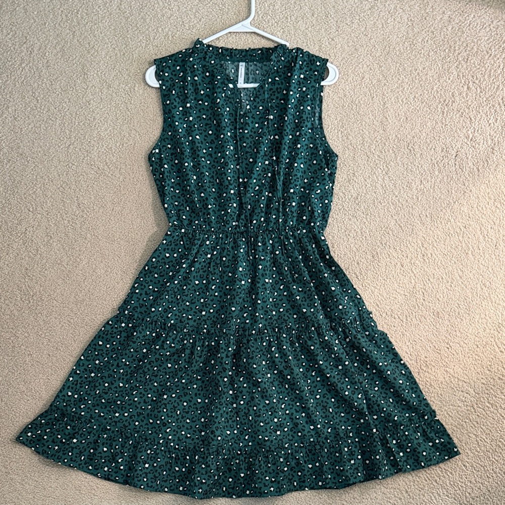 Chic Teal Sleeveless Midi Dress
